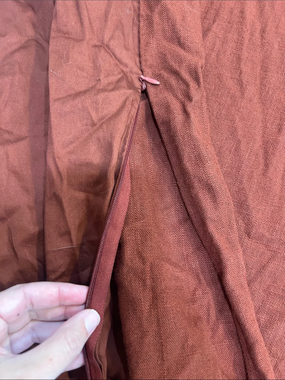 Casaluna Rust Linen King Duvet Set